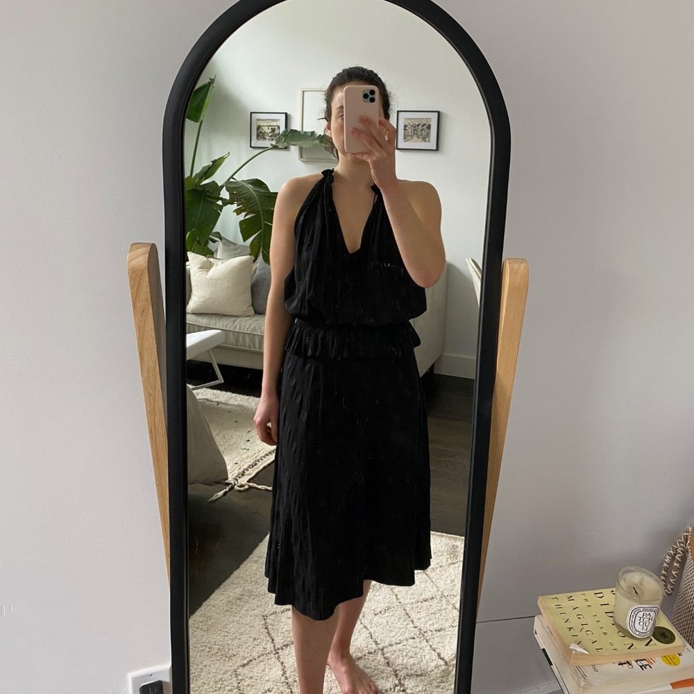 Calvin Rucker Revolve Polka Dot Black Dress